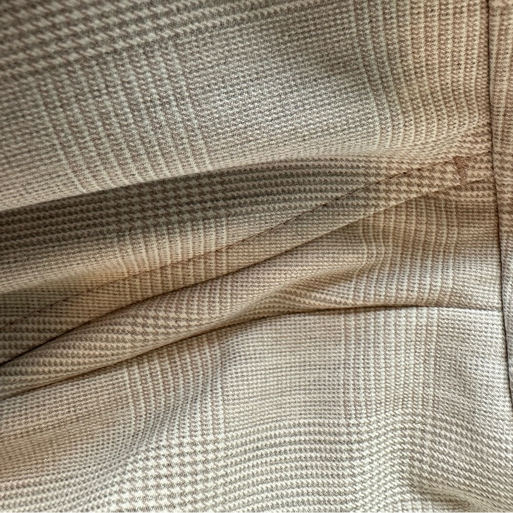White House Black Market Beige Plaid Pants